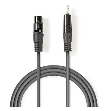 XLR naar jack 3.5 mm kabel | V  M | Nedis | 1 meter, Verzenden, Nieuw