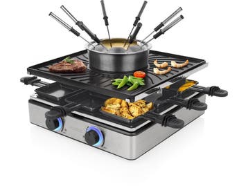 Princess 162670 - Gourmetstel - Raclette Fondue 5-in-1 1800W, Verzenden, Zo goed als nieuw