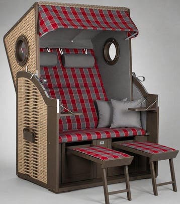 Tuinbank - Hout, Metaal, Glas, Textiel - Exclusieve