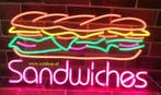 Sandwich brood NEON bord led lichtbord verlichting lamp XXL, Verzenden, Nieuw