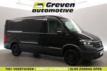 Volkswagen Crafter 2.0 TDI 140PK L3H2  Airco  Carplay, Auto's, Bestelauto's, Volkswagen, Zwart, Nieuw, Te koop