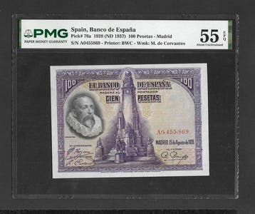Spanje. - 100 Pesetas - 1928 (ND 1937) (Zonder minimumprijs)
