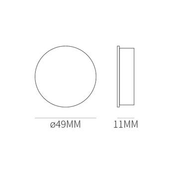 Schuifdeurkom rond Stylus 49 mm - wit, Doe-het-zelf en Verbouw, Hang- en Sluitwerk, Verzenden, Nieuw
