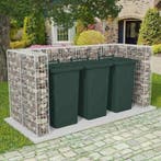 vidaXL Schanskorf drievoudige vuilnisbak ombouw 250x100x120, Doe-het-zelf en Verbouw, Verzenden, Nieuw