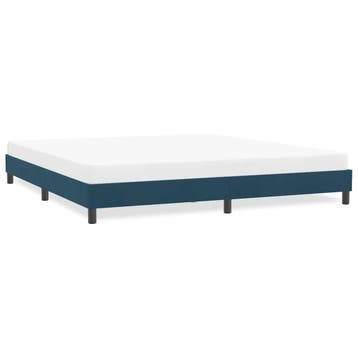 vidaXL Bedframe zonder matras 180x220 cm fluweel donkerblauw, Eenpersoons, Nieuw, Stof, Verzenden