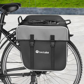 Fietstas voor bagagedrager en reflecterende strips - zwart, Verzenden, Nieuw
