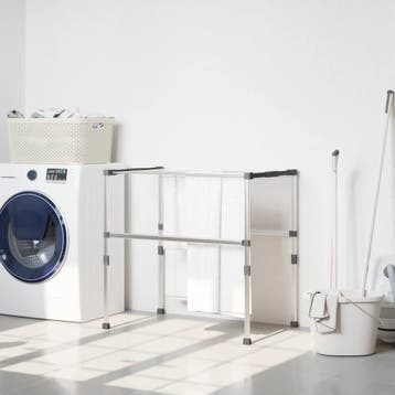 vidaXL Droogrek 83x(50-55)x(40-85) cm aluminium, Verzenden, Nieuw