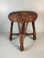 Kruk - Rattan - Vintage Rotan Krukje