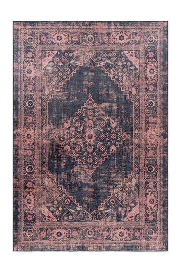Wasbaar Vloerkleed | Fiesta | Medaillon | Rood | 140x200 cm, Verzenden, Nieuw