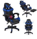 Massage Gamingstoel met Voetsteun –Ergonomisch en Verstelbaa, Verzenden, Nieuw