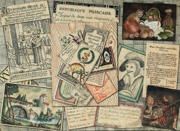 German school (XVIII-XIX) - Trompe loeil with documents,, Antiek en Kunst