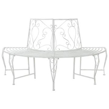 vidaXL Boom bank 4 -zits 160 x 80 x 89 cm steel Antiek wit, Verzenden, Nieuw, Metaal