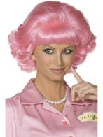 Frenchy Grease pruik pink, Ophalen of Verzenden, Nieuw
