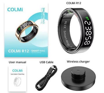 Slimme Ring met Touch Display en Draadloos Opladen, Verzenden, Nieuw