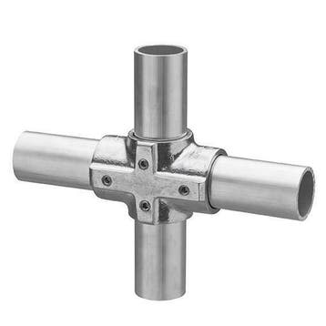 Buiskoppeling Kruisstuk één Vlak Ø 27 mm Aluminium, Verzenden, Nieuw