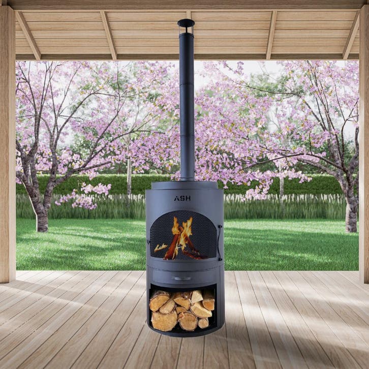 ASH® – Sunset – Tuinhaard Met BBQ - Barbecue - Houtkachel, Tuin en Terras, Buitenkeukens, Houtskool, Nieuw, Vrijstaand, Ophalen of Verzenden
