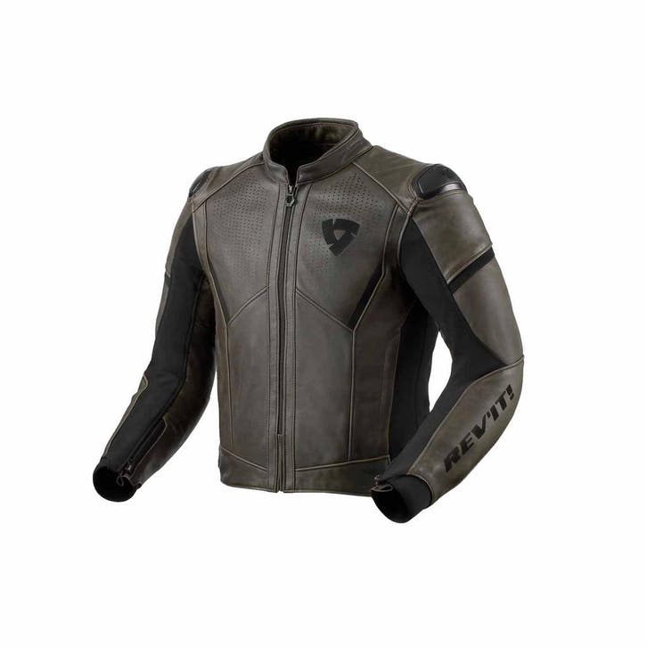 REVIT! Parallax Jas Zwart Olijf, Motoren, Kleding | Motorkleding, Heren, Nieuw met kaartje, Jas | leer, Verzenden