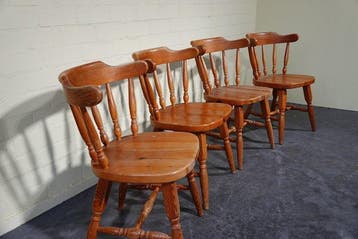 Fauteuil - Hout - Vier vintage beukenhout