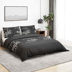 vidaXL Dekbedovertrekset 200x200 cm katoen zwart, Verzenden, Nieuw, Zwart