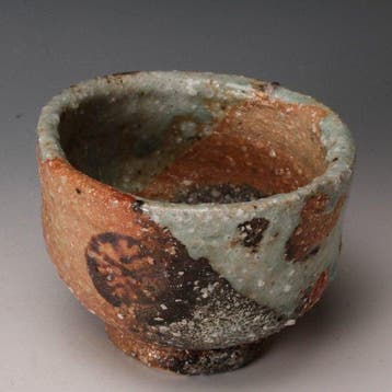 Shigaraki theebowl met groen glazuur - Keramiek - Sachiko