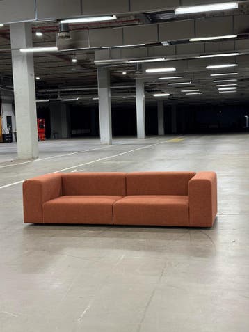 Living Divani Wall | Terracotta | NIEUWSTAAT + Garantie, Huis en Inrichting, Hoekbank, Driepersoons, 75 tot 100 cm, Ophalen of Verzenden