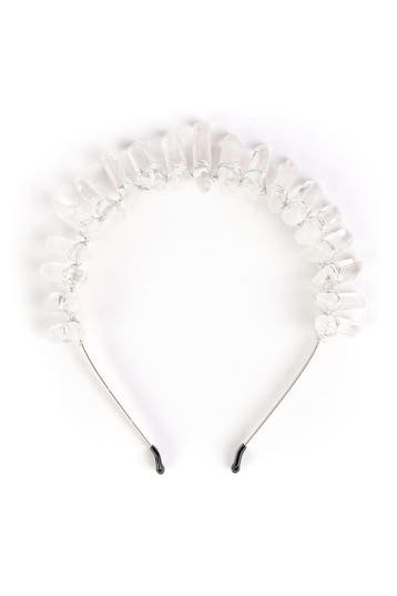 KIMU® Haarband Bergkristal Zilver Helder Kristal Diadeem Fan, Kleding | Dames, Ophalen of Verzenden, Nieuw, Carnaval, Accessoires