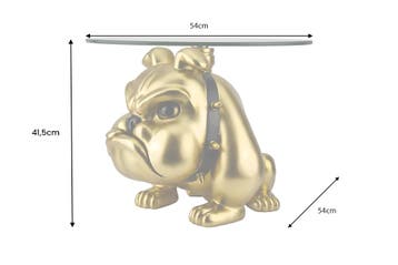 Salontafel BULLDOG 55 cm, glas, goudkleurig - 48022, Huis en Inrichting, Tafels | Salontafels, Ophalen of Verzenden, Nieuw