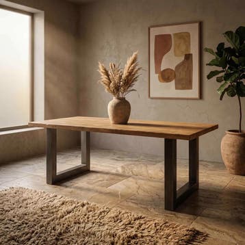 Eettafel Donny Teakhout massief - 300 cm / geen poot | World, Ophalen of Verzenden, Nieuw