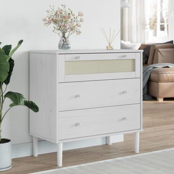 vidaXL Ladekast SENJA rattan-look 80x40x80 cm massief, Verzenden, Nieuw