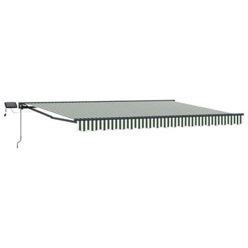 vidaXL Handmatig knikarmscherm met solar LED 4,5 x 3,5 m, Verzenden, Nieuw