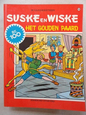 Suske en Wiske 100 - Het Gouden Paard - 1 x geplastificeerde, Nieuw