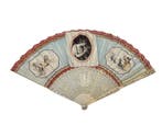 Rare Italian Hand Fan – circa 1800 – Chicken Skin Leaf –