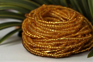 Waist Beads / Afrikaanse Heupketting - IDEMUDIA - Goud (elas, Sieraden, Tassen en Uiterlijk, Kettingen, Ophalen of Verzenden, Nieuw