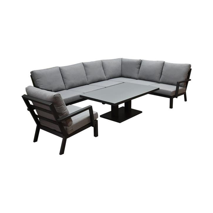 New York hoek dining loungeset 6-delig antraciet, Tuin en Terras, Tuinsets en Loungesets, Nieuw, Aluminium, Ophalen of Verzenden