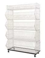 Opbergmandrek met 5 Planken – Mobiel en Stapelbaar, Verzenden, Nieuw