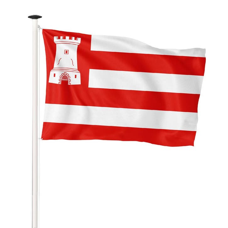Vlag Alkmaar 100x150cm (voor gevelstok), Diversen, Vlaggen en Wimpels, Nieuw
