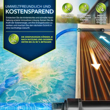 Zwembad verwarming - Solar mat - 60x500 cm - Zwart - Tillvex, Verzenden, Zo goed als nieuw