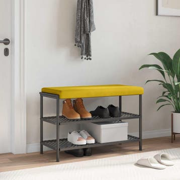 vidaXL Bankkussen fluweel Geel Diepte 35 cm, Verzenden, Nieuw, Geel