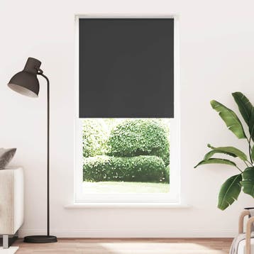 vidaXL Rolgordijn verduisterend 110x210 cm stofbreedte 105,7, Verzenden, Nieuw, Zwart