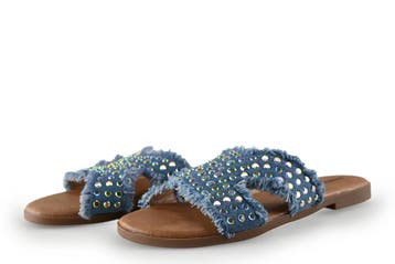 Ann Rocks Slippers in maat 39 Blauw, Slippers, Ann Rocks, Zo goed als nieuw, Verzenden