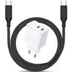 GaN Snellader met dubbele USB C Poort + Stevige USB-C Kabel, Ophalen of Verzenden, Nieuw