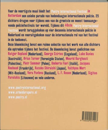 Poetry International 2009 9789029571203, Verzenden, Zo goed als nieuw