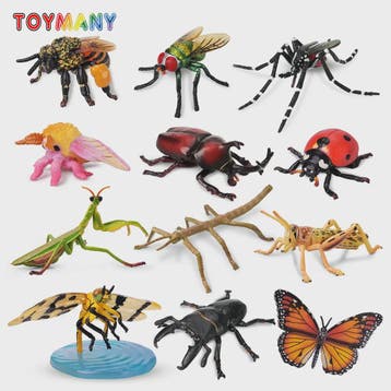 Toymany 12-delige Insecten Speelgoed Set - Realistische Mini