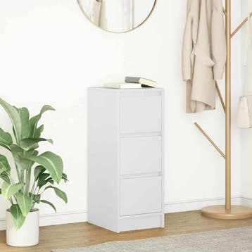 vidaXL Dressoir 29,5x34x76 cm spaanplaat wit, Verzenden, Nieuw, 25 tot 50 cm, Overige houtsoorten