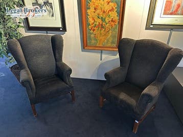 2x Oorstoelen - 80s, Antiek en Kunst, Antiek | Meubels | Stoelen en Banken, Ophalen of Verzenden
