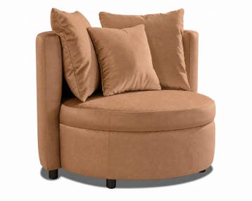Fauteuil Lellens - fauteuils - Cognac, Nieuw, Stof