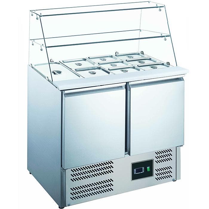 SARO Saladette met glas opbouw - ES 900 G, Zakelijke goederen, Horeca | Keukenapparatuur, Koelen en Vriezen, Verzenden