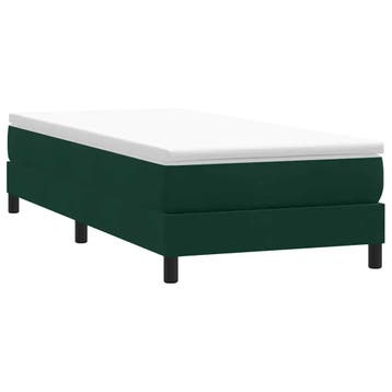 vidaXL Boxspring zonder matras fluweel donkergroen 100x210, Huis en Inrichting, Eenpersoons, Verzenden, Nieuw, Stof