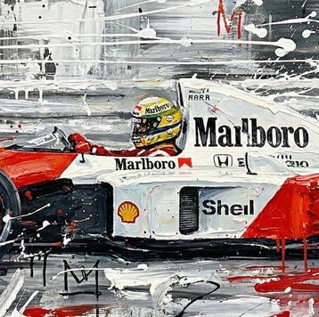 CREATIVE_HUB - One more lap - Senna the Myth XL 40 x120 cm, Nieuw