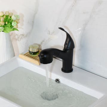 Zwarte mengkraan met douche functie, Doe-het-zelf en Verbouw, Sanitair, Verzenden, Nieuw, Kraan